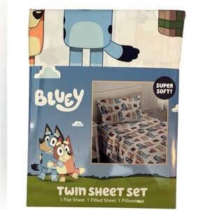 Bluey Holiday Twin Sheet Set Kids Bedding NEW